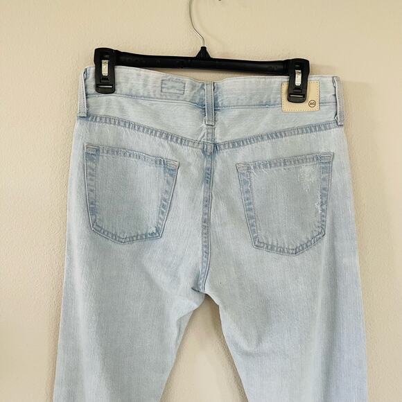 AG Adriano Goldschmied The Drew Straight Leg Boyfriend Distressed Jeans (25 R) - Picture 6 of 11